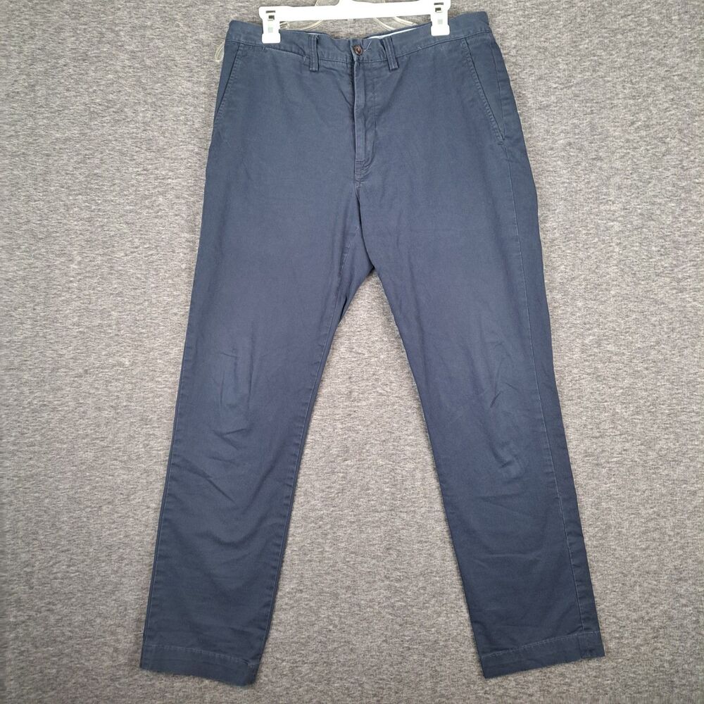Polo Ralph Lauren Men's 35x30.5 Blue Chino Pants Stretch Straight Fit